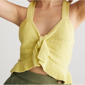 Anthropologie cropped knit tank top